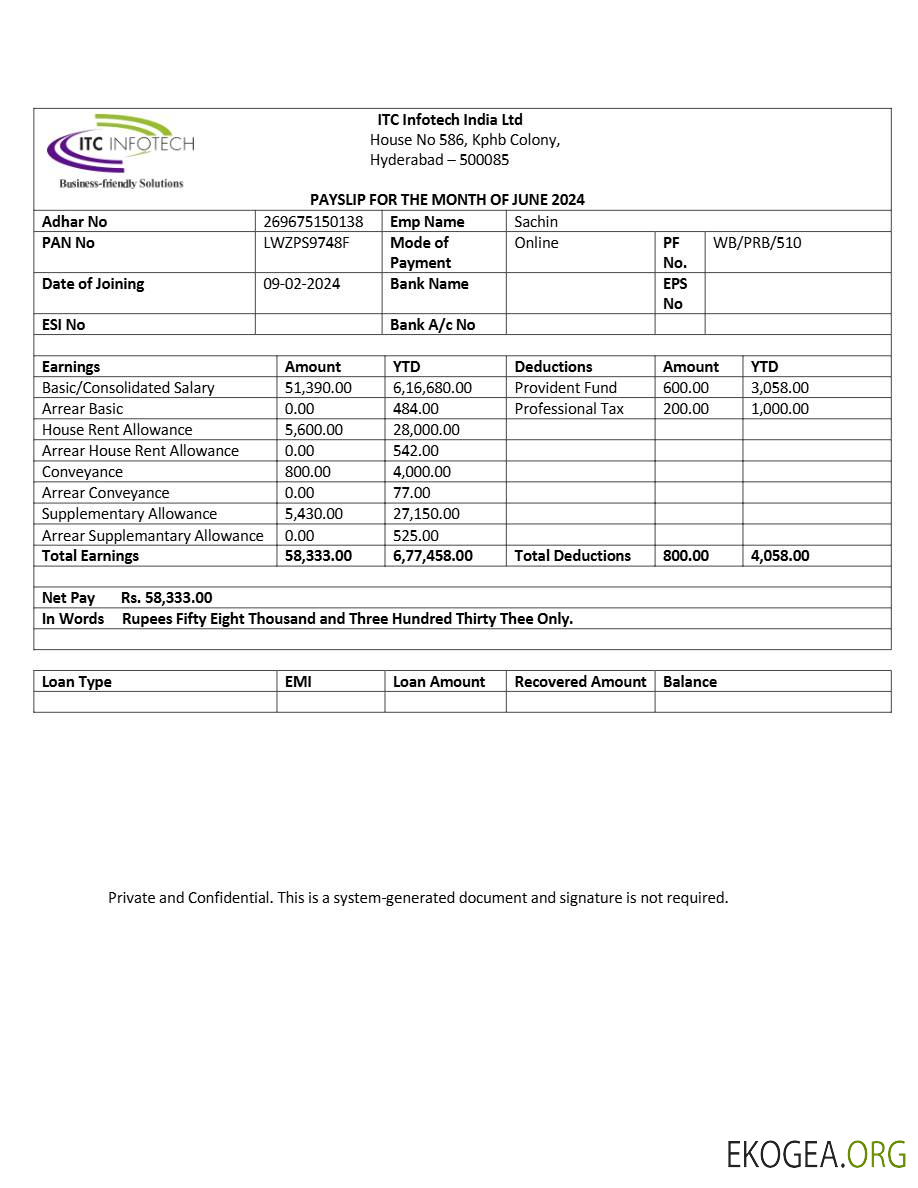 Modèle de fiche de paie ITC Infotech aux formats Word et PDF.pdf, 1